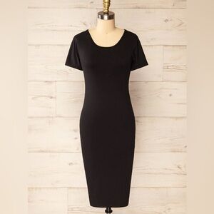Black Short Sleeve Dress